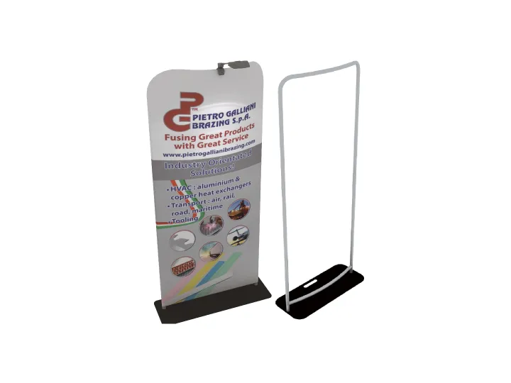 Steel Plate Tension Fabric Banner Stand 3D-85B