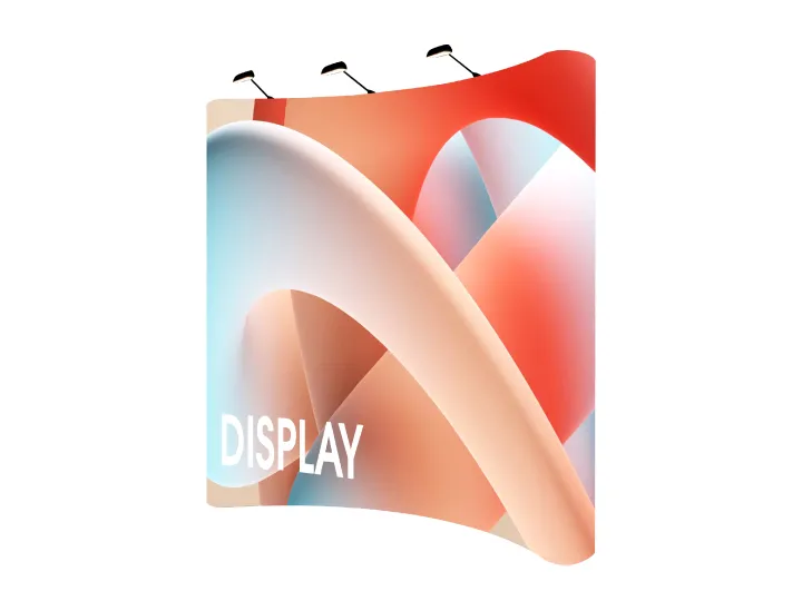 Magnetic PVC Curved Pop Up Display YC-11F(3X3)