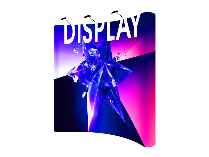 Magnetic PVC Curved Pop Up Display YC-11G(3X3)