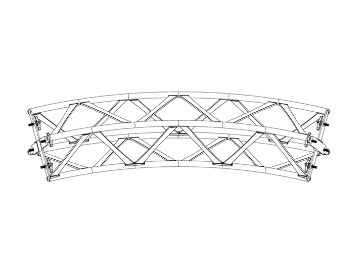 Curved black module for Truss
